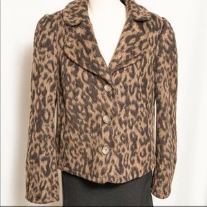 Boden Cheetah Print Wool Blazer - NWT!